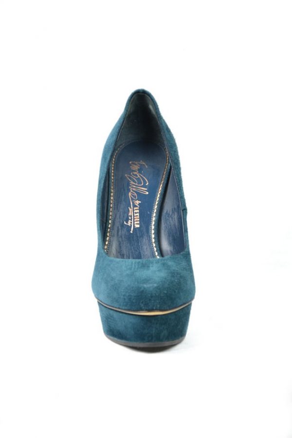Туфли сине-зеленые на каблуке Le Silla
