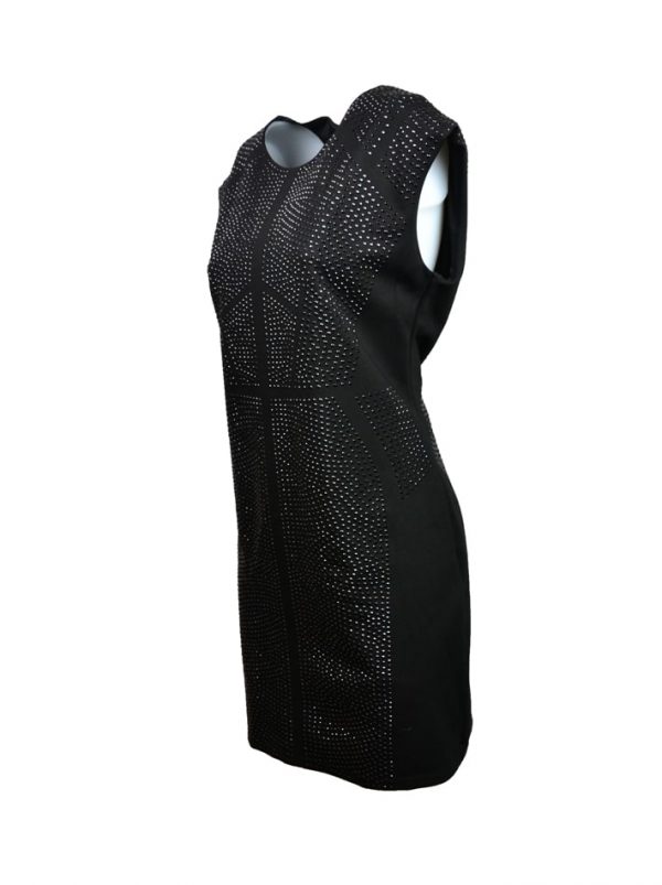 Платье Philipp Plein черное с камнями