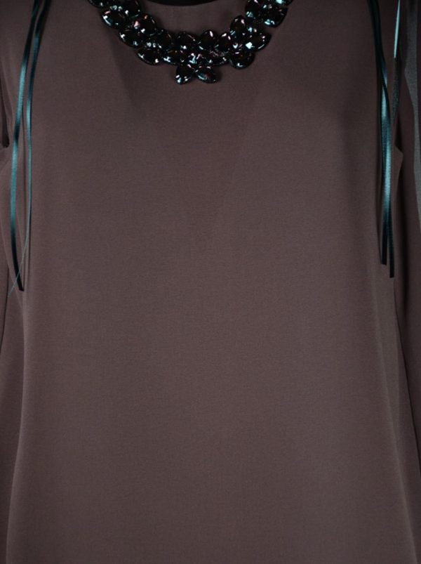 Платье Sandro Ferrone бордовое прямого кроя