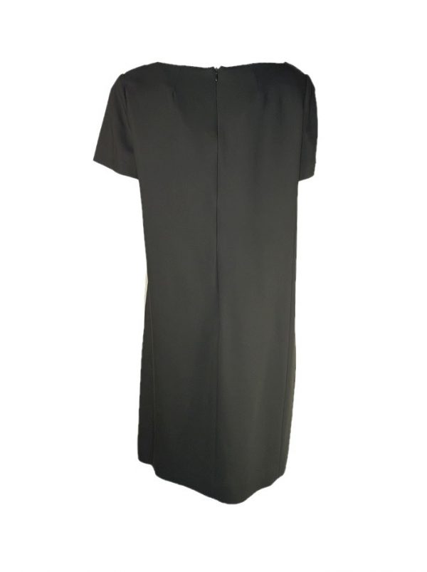 Платье Maria Grazia Severi черное с белой вышивкой на груди
