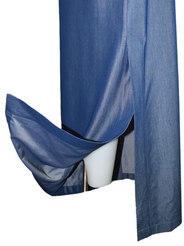 Платье Vuall прямое джинсовое с разрезами по бокам