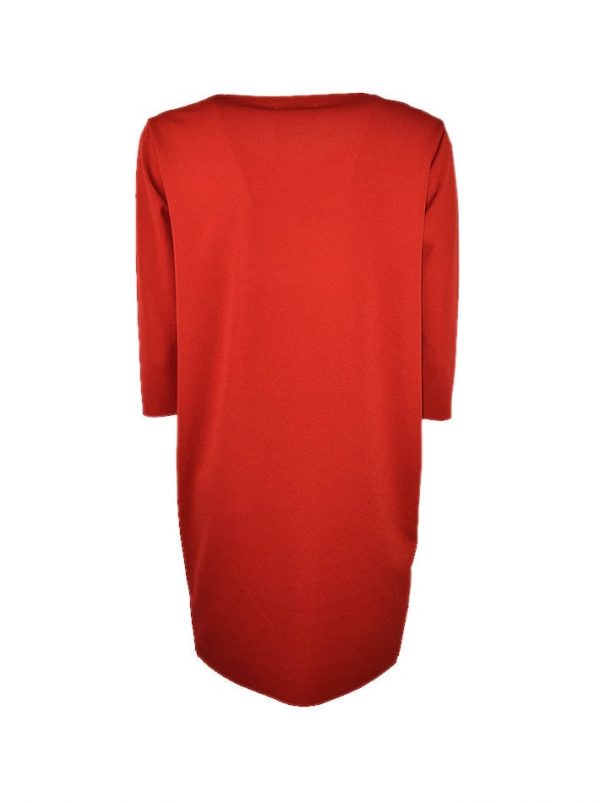 Платье Vicolo красное с рисунком из камней
