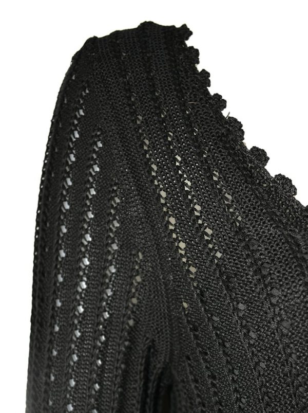 Платье Alberta Ferretti черное вязаное