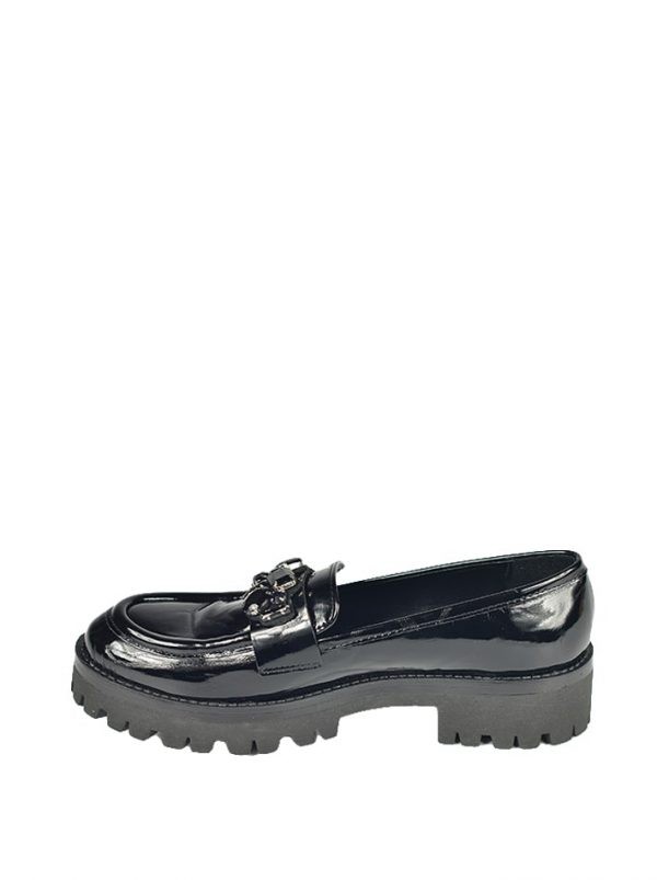Туфли Marco Massetti черные лаковые с камнями