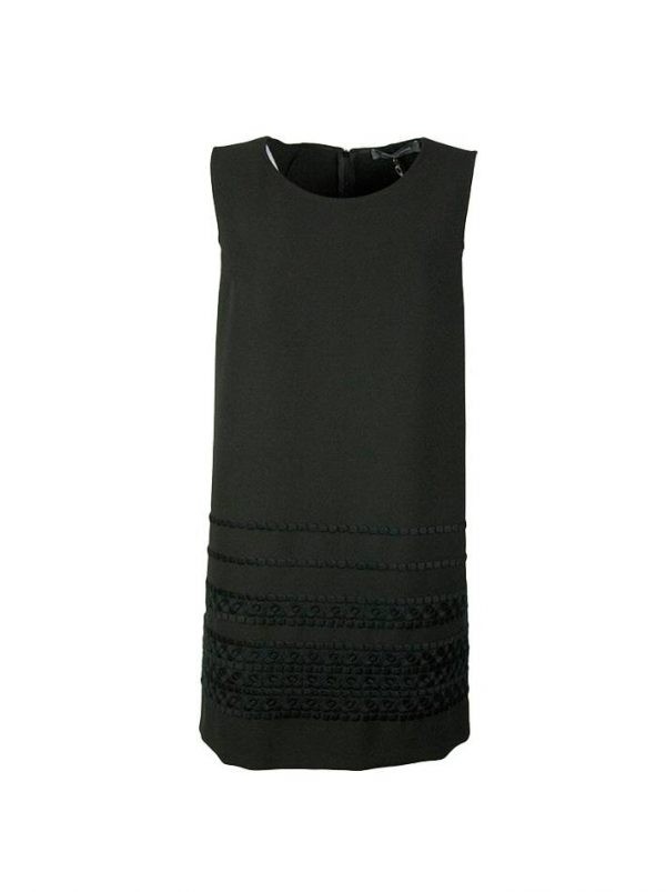 Платье Sandro Ferrone черное с вышивкой