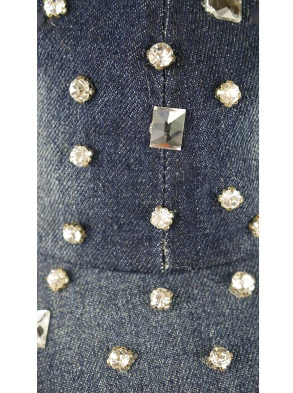 Кепка Suerte джинсовая с крупными камнями