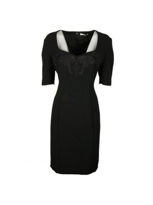 Платье Versace черное с вышивкой