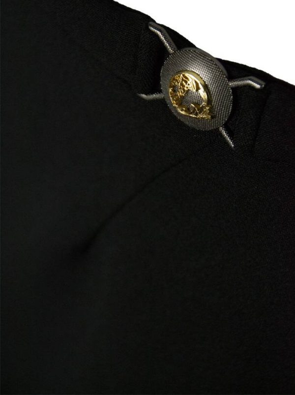 Юбка Versace черная с фирменной пряжкой
