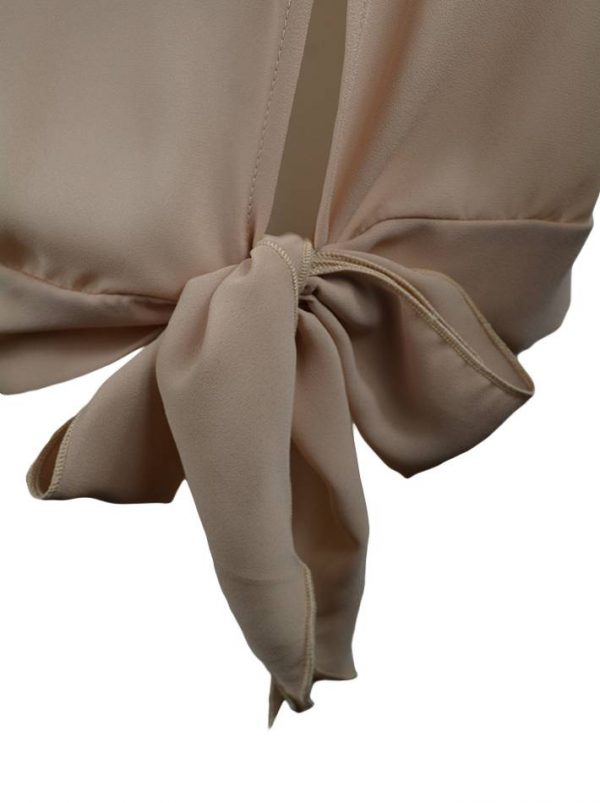 Блуза Paolo Casalini пудрового цвета с бантом-завязкой сбоку