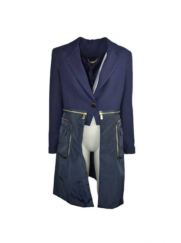 Пальто Tenax синее комбинированное
