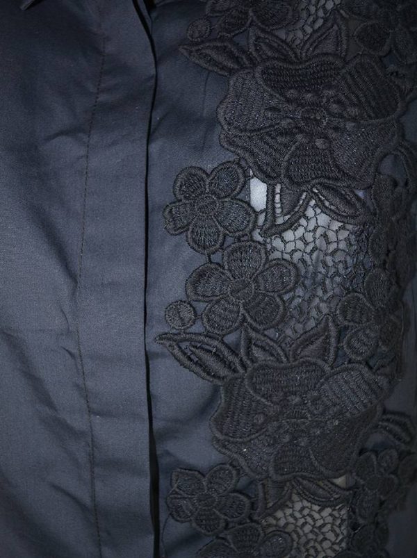 Рубашка Tenax темно-синяя с вышивкой