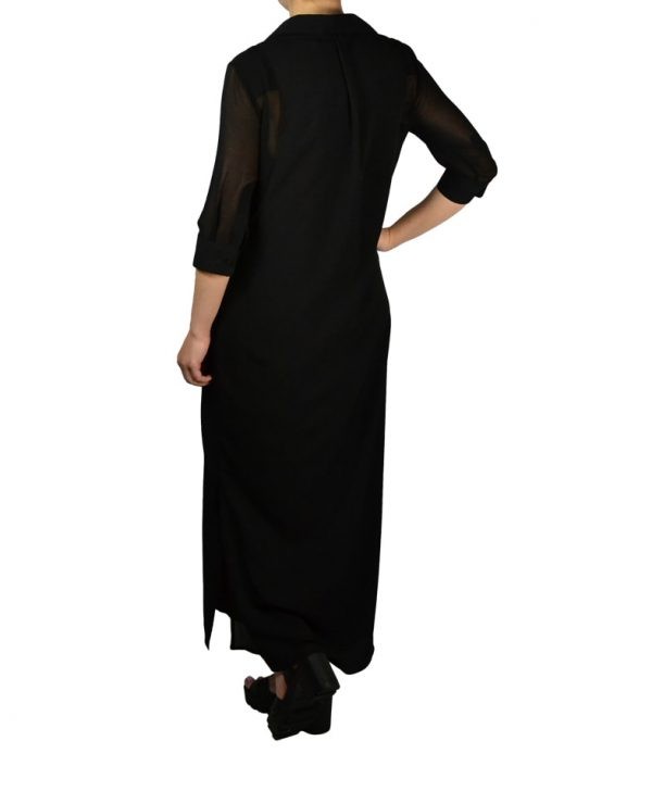 Платье Silvian Heach черное на пуговицах