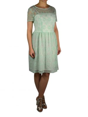 Платье Petite Couture мятного цвета с вышивкой и камнями