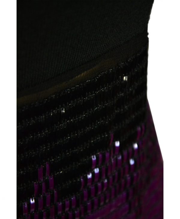 Платье Maria Grazia Severi черное с завязкой сзади и пайетками