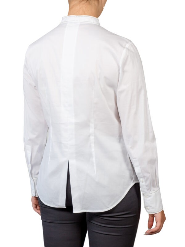 Рубашка Peserico белая с серебряной отделкой на вороте