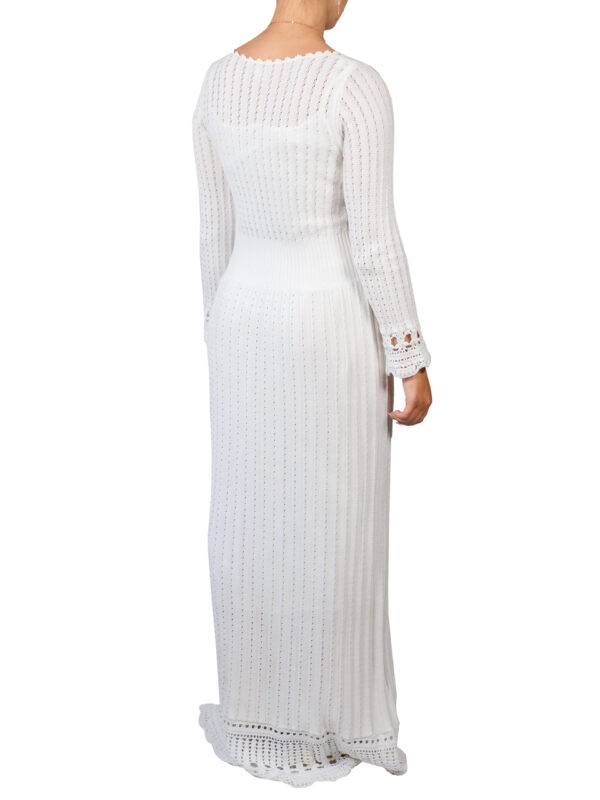Платье Alberta Ferretti белое вязаное