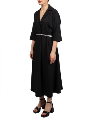 Платье с поясом черного цвета imperial