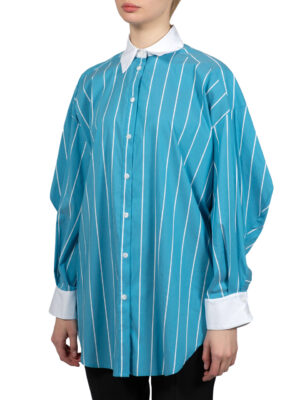Рубашка imperial голубого цвета в полоску